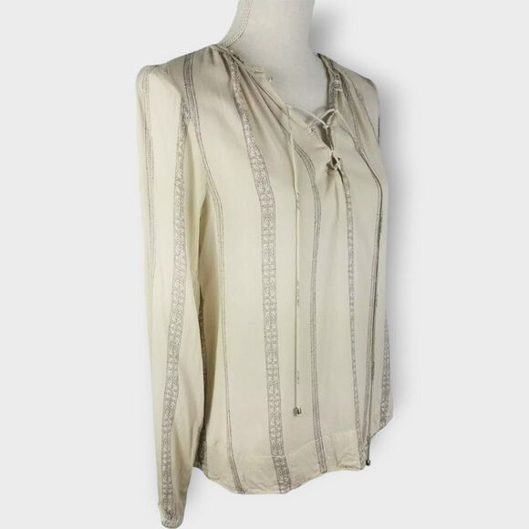 Gentle Fawn Top Peasant Boho Chic Long Sleeve Rayon Bohemian Gauze Size XS - Picture 8 of 9